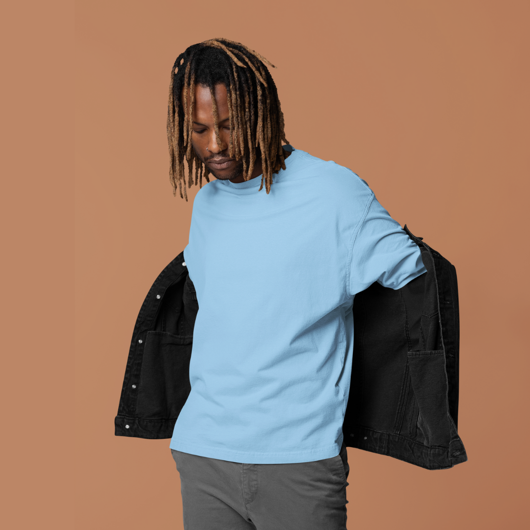 Solid French Terry Oversized T-Shirt