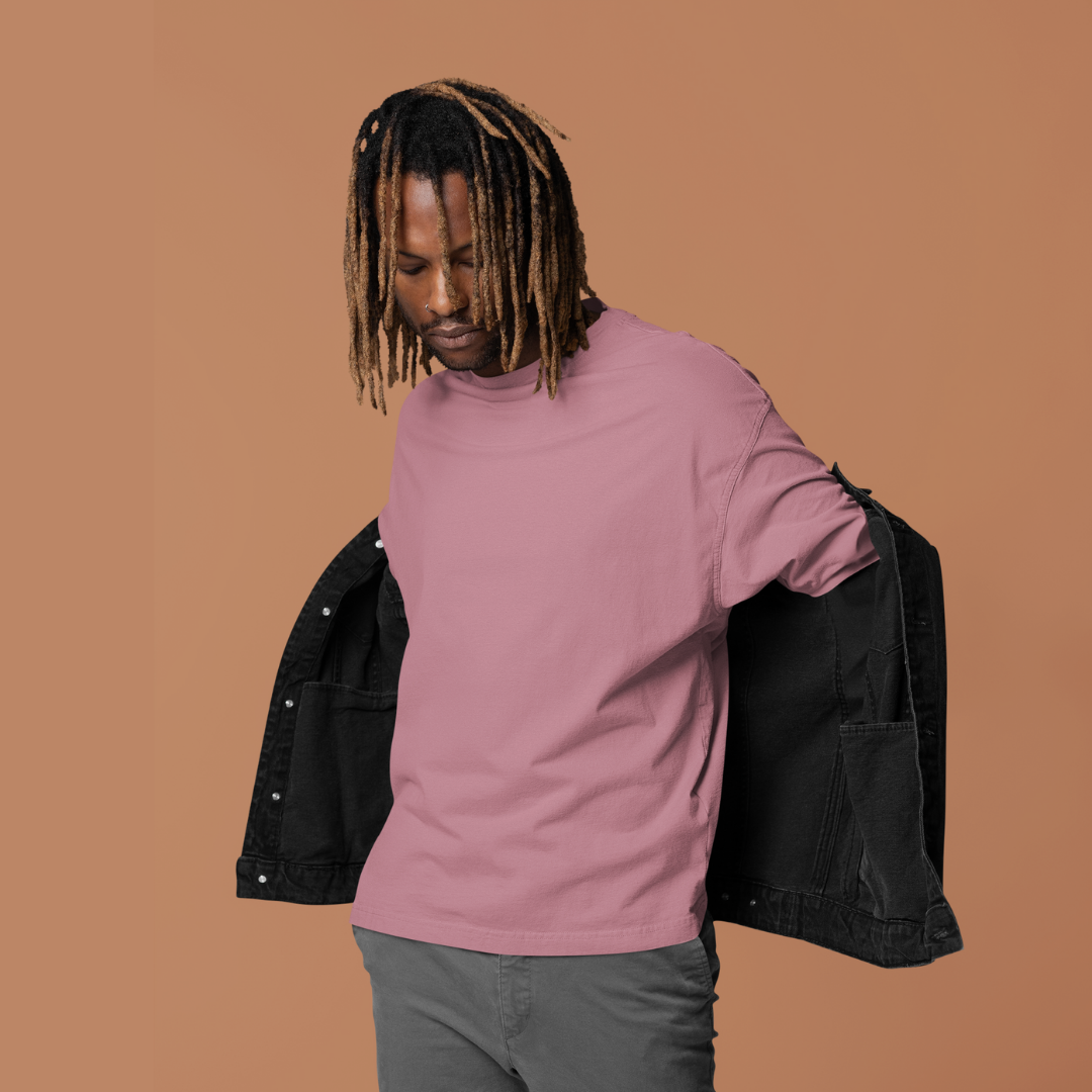 Solid French Terry Oversized T-Shirt