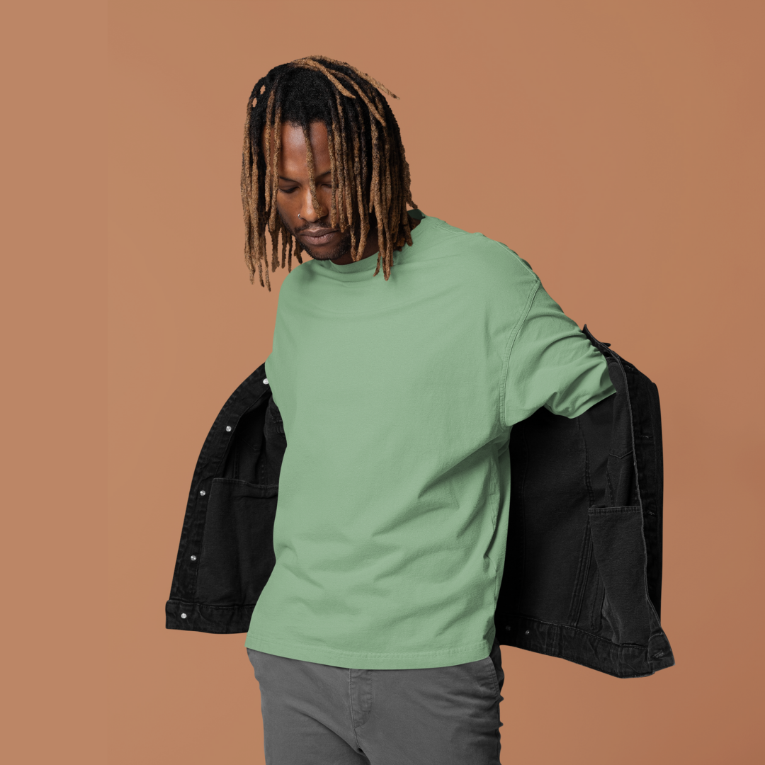 Solid French Terry Oversized T-Shirt