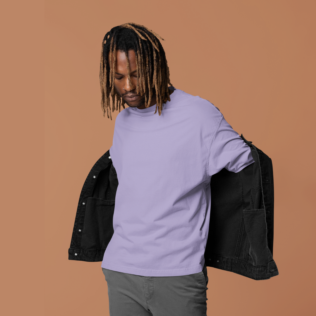 Solid French Terry Oversized T-Shirt