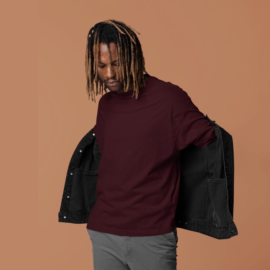Solid French Terry Oversized T-Shirt
