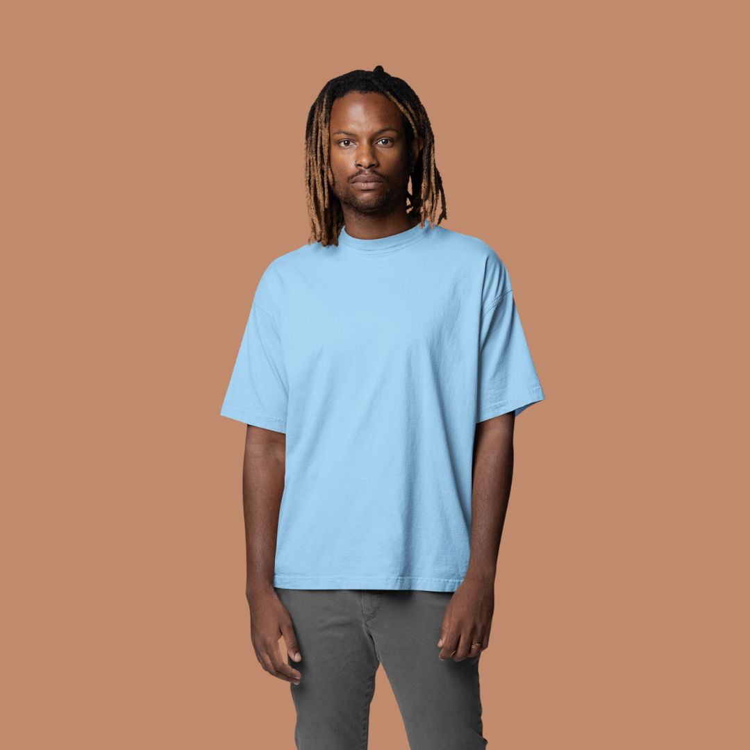 Solid French Terry Oversized T-Shirt