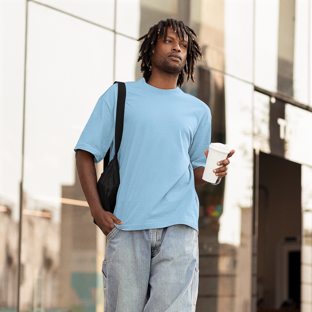 Solid French Terry Oversized T-Shirt