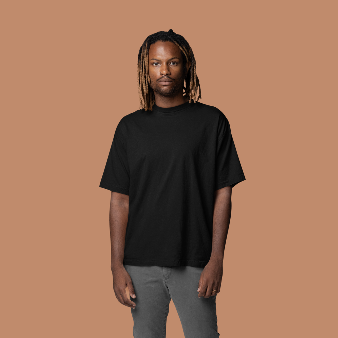 Solid French Terry Oversized T-Shirt