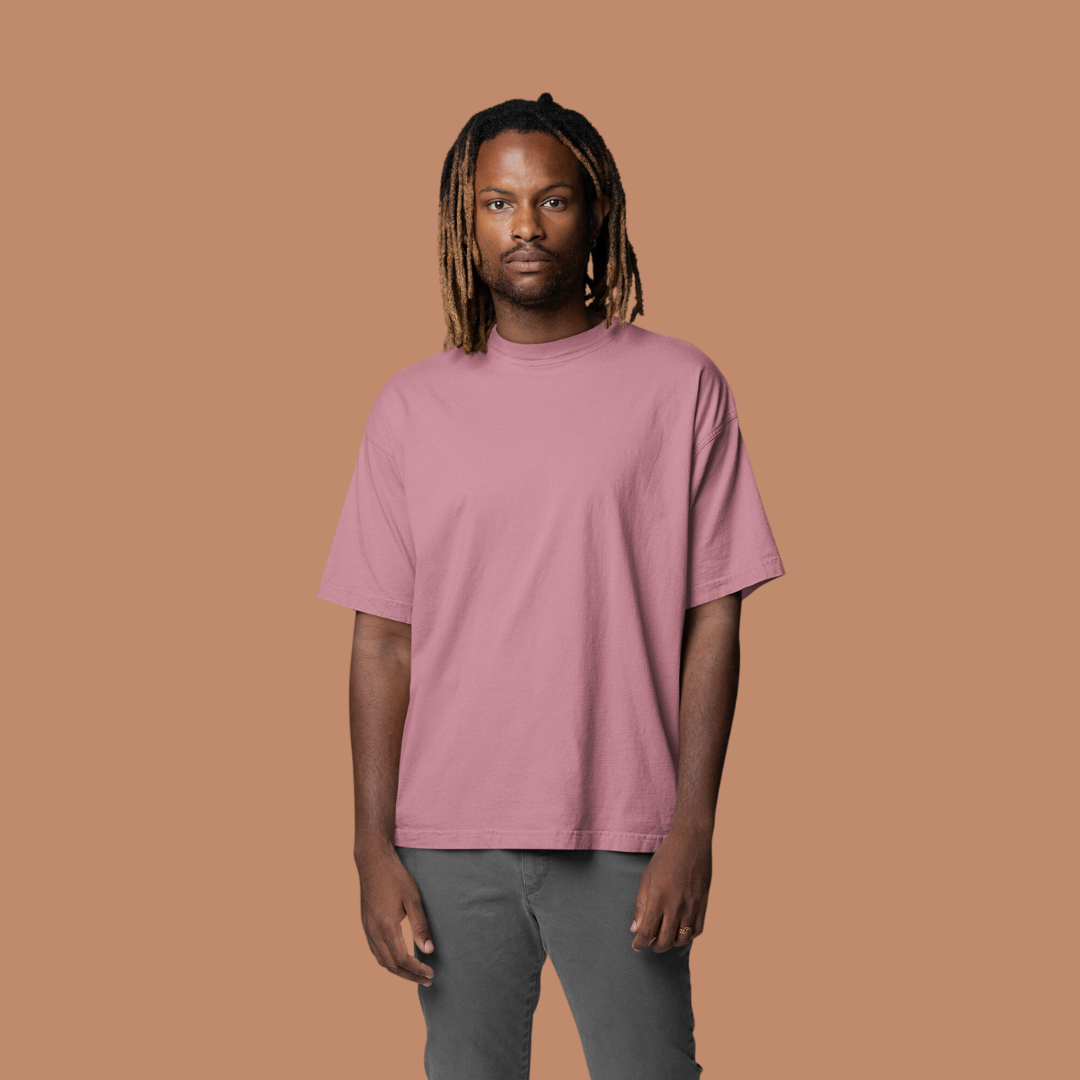 Solid French Terry Oversized T-Shirt