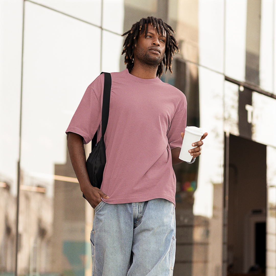 Solid French Terry Oversized T-Shirt