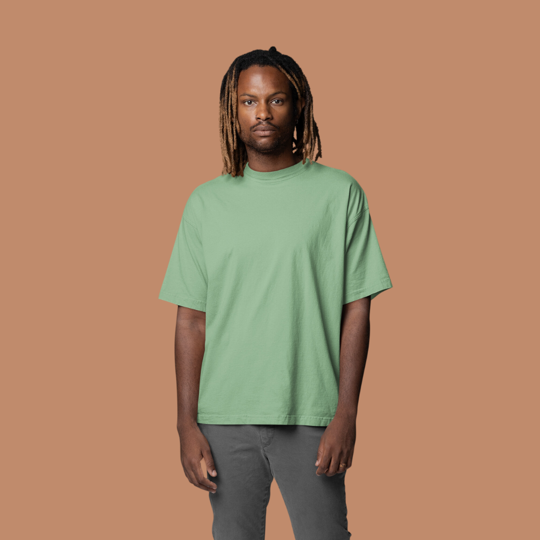 Solid French Terry Oversized T-Shirt