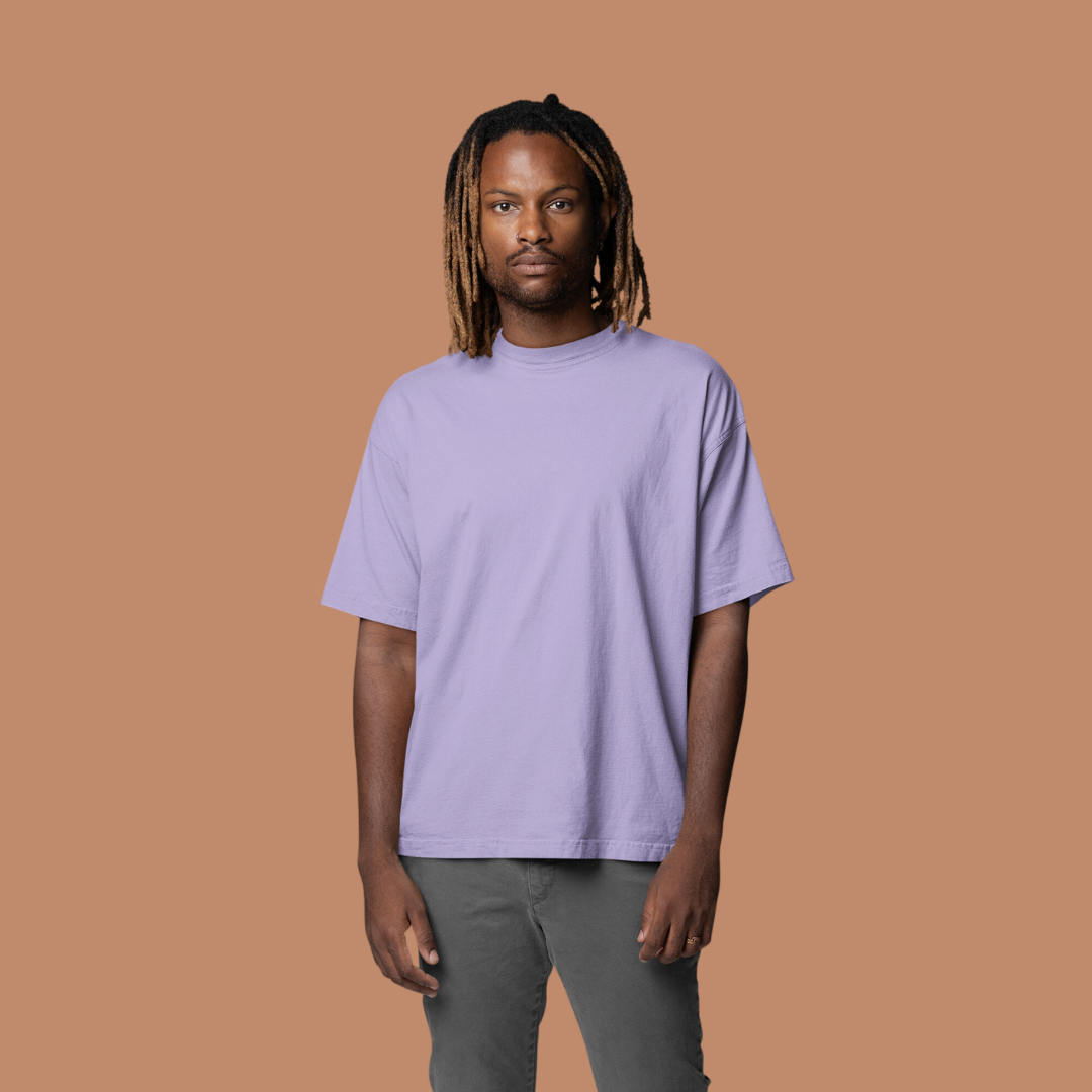 Solid French Terry Oversized T-Shirt