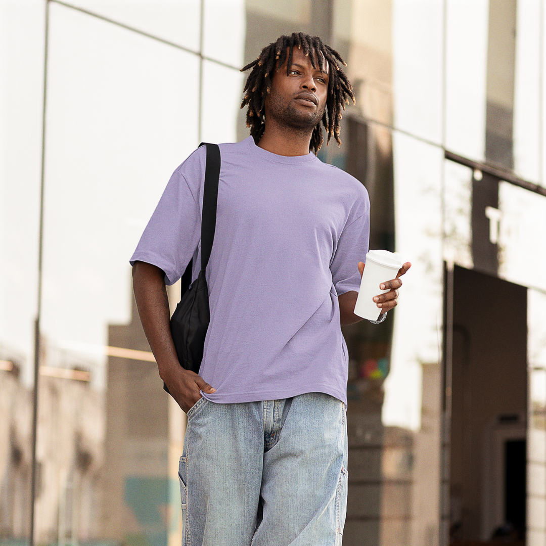 Solid French Terry Oversized T-Shirt