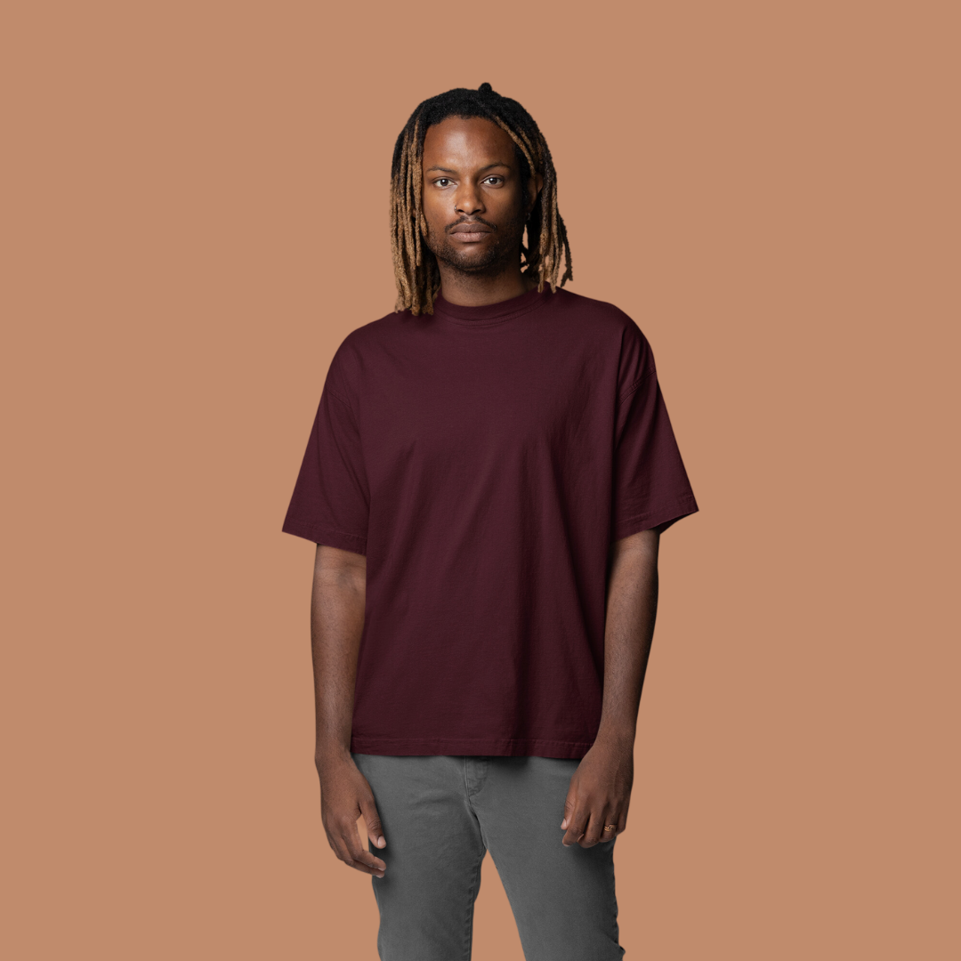 Solid French Terry Oversized T-Shirt
