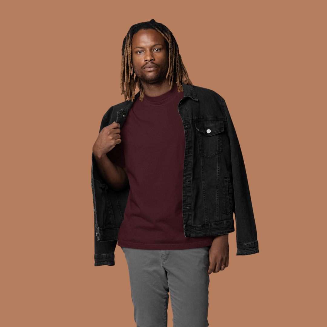 Solid French Terry Oversized T-Shirt