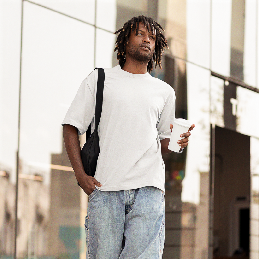 Solid French Terry Oversized T-Shirt