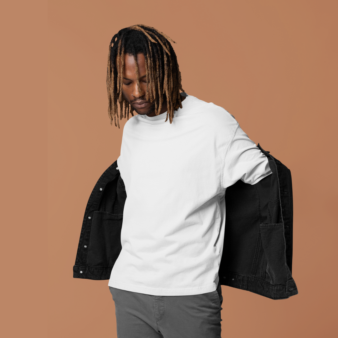 Solid French Terry Oversized T-Shirt
